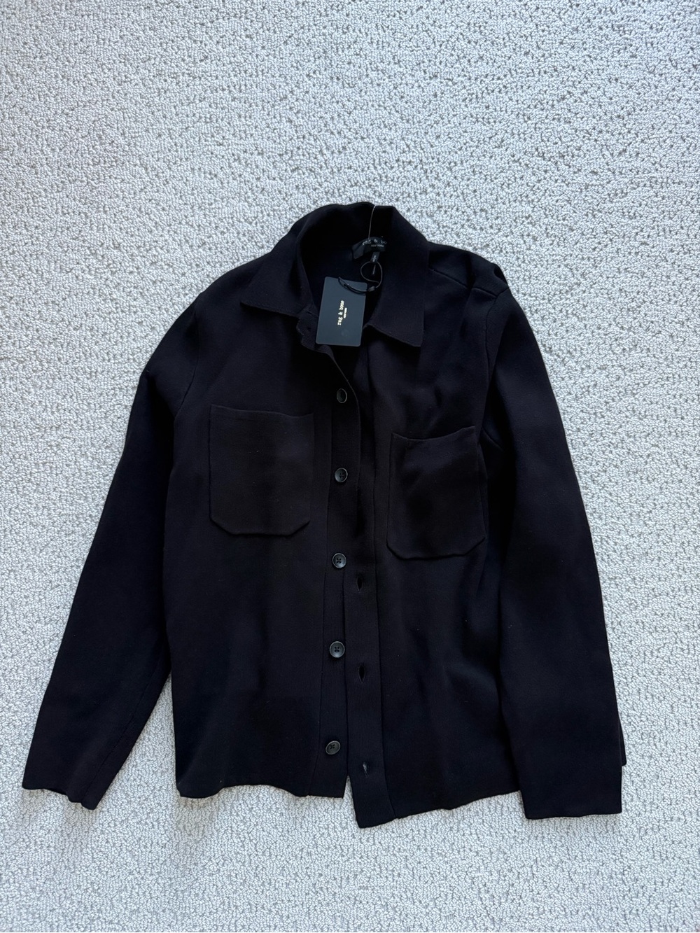 Rag and Bone Men’s Black Hunter Knit Shirt Jacket - NWT size M